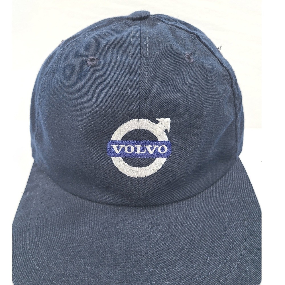 Volvo Navy Blue Embroidered Logo Baseball Cap Adjustable Dad Hat Automotive